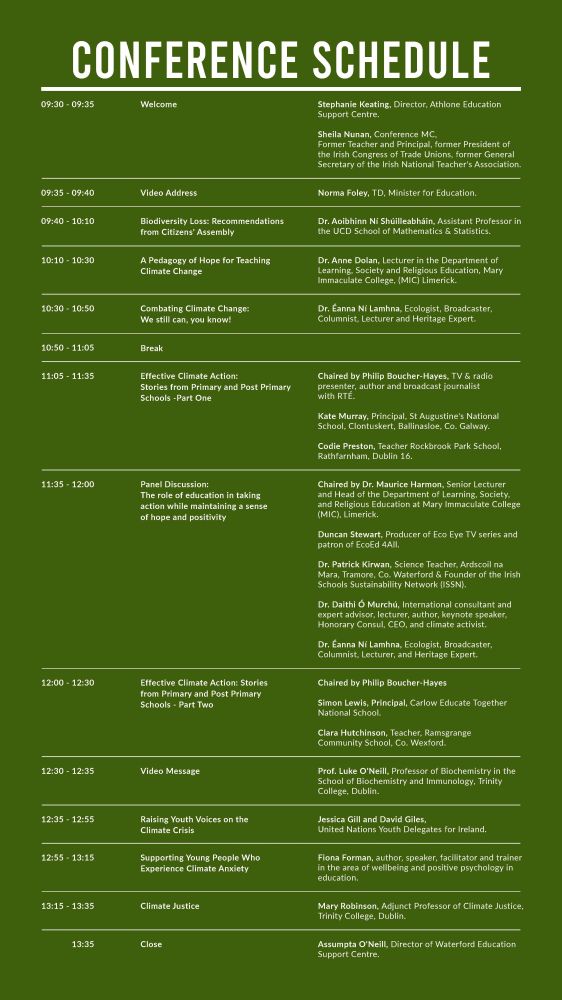 climate crisis conference programme page 2