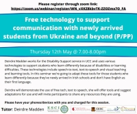 Free technology to support communication with newly arrived students from Ukraine and beyond