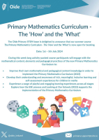 Primary Mathematics Curriculum - The ‘How’ and the ‘What'